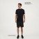 Men's T -shirt with inserts, basic, size m (48), black color