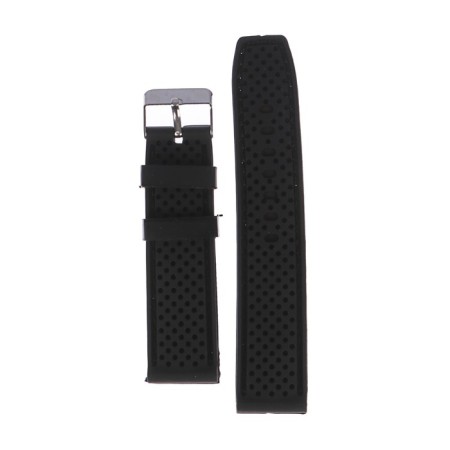 Solomon watch strap, 22 mm, l-20.5 cm, silicone, black-1