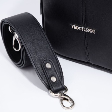 Women's bag over the shoulder Textura, small size, black color-3