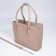 Bag-tout El Masta with a zipper, beige color