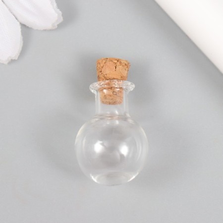 Decor for creativity glass "Bottle with a traffic jam" 1.9x1.9x2.4 cm