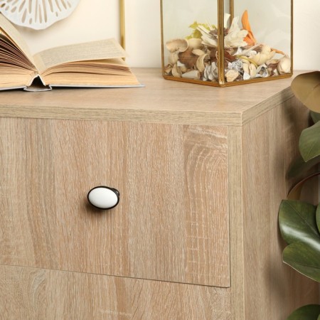 Handle button tundra RK023BL Light, black with a white insert-1