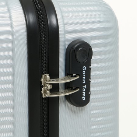 Small suitcase 20 "On a zipper, code lock, 4 wheels, color gray color-3