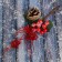 Decor "Winter charm" Scarlet branches flowers 20 cm