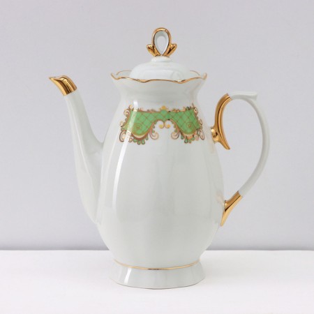 Service Coffee Porcelain Symphony, 15 objects: coffee pot 800 ml, sugar tower 400 ml, cream 180 ml, coffee coffee cup, saucer d = 12 cm-5