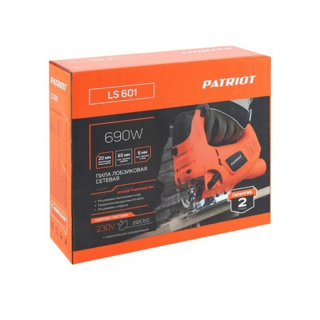 Patriot LS601, 690 W, 0-3000 move/min, sawdown 20 mm, drank 65 mm, 4 positions-10