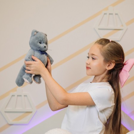 Soft toy "Cat Slanti", with a butterfly-2