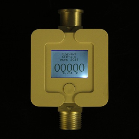 Gas counter "Elekhan" SGB-1.8, 1/2 ", Mix color-8