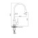 ACCOONA A4490F-4 kitchen mixer, single-leaf, drop-like spout, brass, black