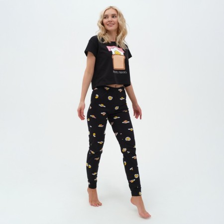 Female pajamas (T -shirt and trousers) KAFTAN EGG p. 44-46, black-6
