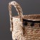 Storage basket "Colombia", with handles, 28 x 28 x 17 cm, natural, black