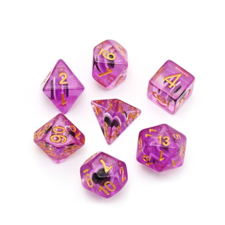 A set of dice "Game time" for D&D (Dungeons and Dragons, DND), series: D&D, "Amethyst", 7 pcs-1