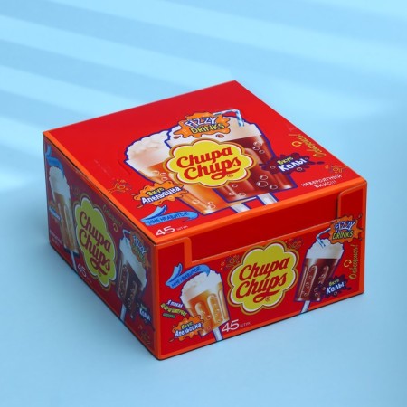 Caramel Chupa-Chups "Fizzy Drinks", Orange-Cola, 15 g * 45 pcs-1