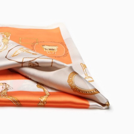 Women's scarf minku 70*70 cm, orange-1