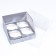 Confectionery folding box for 4 cupcakes 16 x 16 x 10, silver