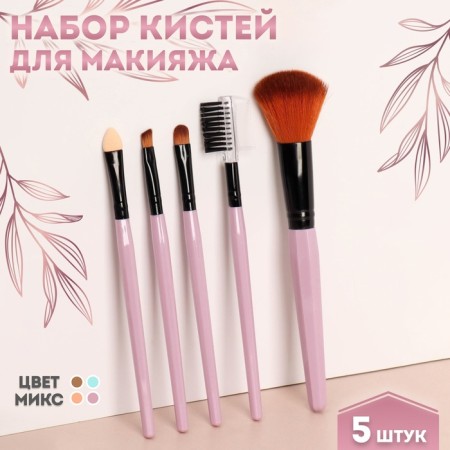 Set of makeup brushes "Soft", 5 objects, color mix