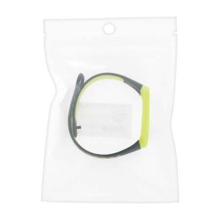 Mi Band 3/4 Luazon fitness bracelet strap, with perforation, black and green-4