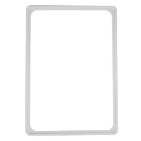 Frame made of impact -resistant plastic with rounded A4 angles, without tread, white color-1