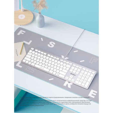 Keyboard A4Tech FSTYLER FX50 White USB SLIM Multimedia (FX50 White)-5