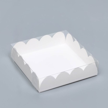 Box for cookies, white, 12 x 12 x 3 cm-3