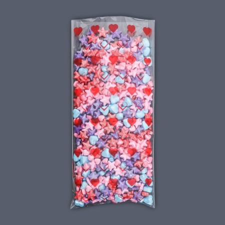 Package packing bopp, "heart" 9*19 cm-1