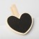 Cretaceous price tag "on the clothespin" 6.6 × 7.2, heart, (packing 10 pcs.), Black color
