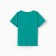 Baby T -shirt with a lowered shoulder, green color, height 116 cm
