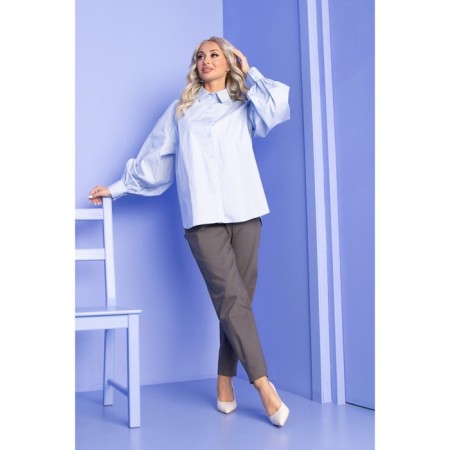 Female shirt, size 44, blue color-2