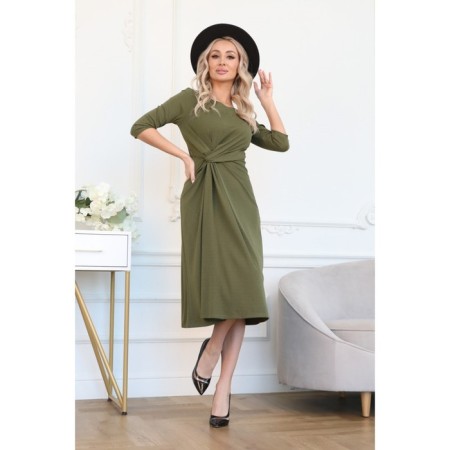 Women's dress, size 54, khaki color-4