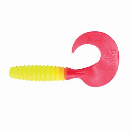 Twizter Yaman Pro Spiral, 10.2 cm, color #06-Mhartreuse Red Tail, packaging 5 pcs.