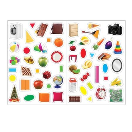 A set of books of 100 stickers "First Knowledge", 3 pcs. 12 p.-3