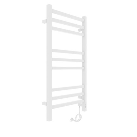 Two -heated towel rail Laris Astor ChK9, 350x700 mm, 9 crossbars, right, white-10