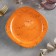 Pillage ceramic dessert "constellation", D = 18.5 cm, Orange color