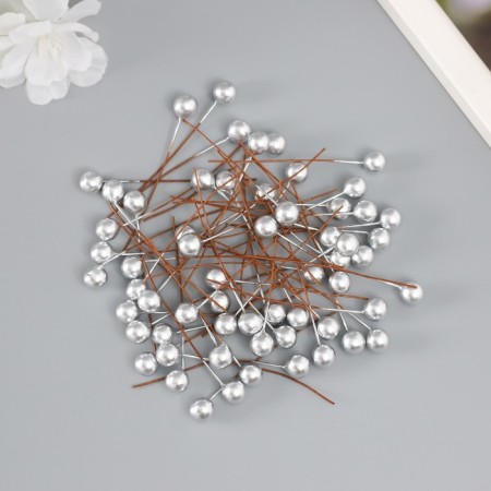 Stream for flowers "Ball silver" d = 0.8 cm 6x0.8x0.8 cm-2