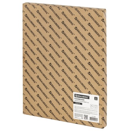 Foam card 5 mm, A3, 30 x 40 cm, matte, white, set of 5 sheets, Brauberg, 112468-7