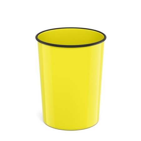Basket for papers and garbage 13.5 liters Erichkrause Neon Solid, cast, yellow