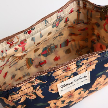 Косметичка на молнии, цвет синий-2