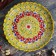 Largan Rishtan ceramics "Flowers", 31 cm, yellow, corrugated