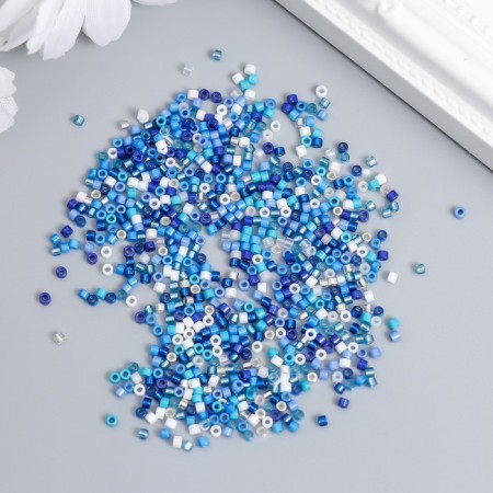 Glass 12/0 "Mercotter. Blue-Blue Assorted" 10 g