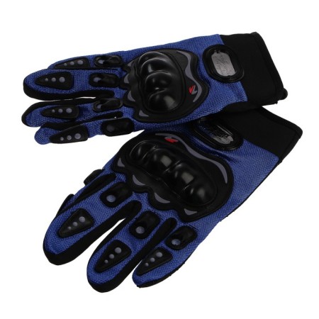 Motorcycle gloves with protective inserts, steam, size XL, blue-3