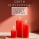Set of candles - cylinders, set 3 pcs, red (4x5 cm, 4x9 cm, 5x11.5 cm)