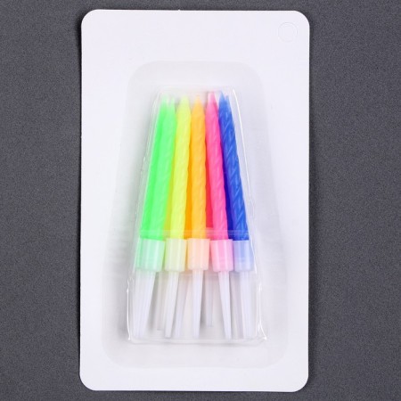 Set for decorating the cake: Topper "Happy Birthday", 1 pc., 10 candles-5