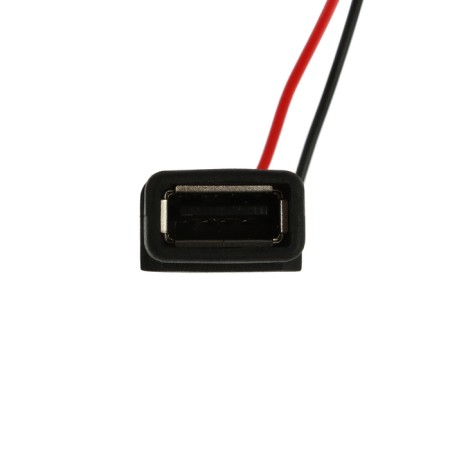 USB connector with a wire 10 cm, 2 pin, 2.1 a, 5 V, black-2