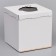 Box for a cake with a window, "cake", white, 30 x 30 x 30 cm
