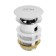 Bottom valve ZEIN BP2, 1 1/4 ", large button, with overflow, for a shell, chrome