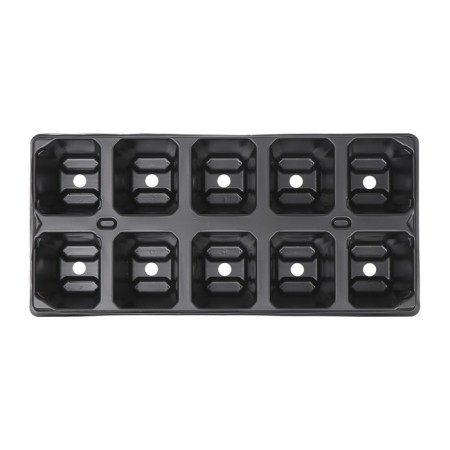 Cassette for seedlings, 10 cells of 100 ml, set of 5 pcs., Black-2