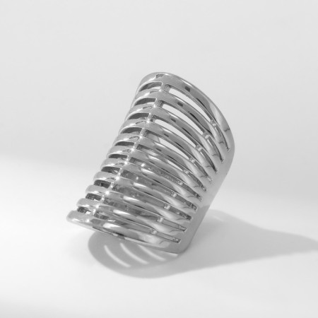 Ring Metal "Trend" spring, color silver, size 17-1