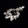 Decorative fastener, 9.6 × 6 cm, silver color