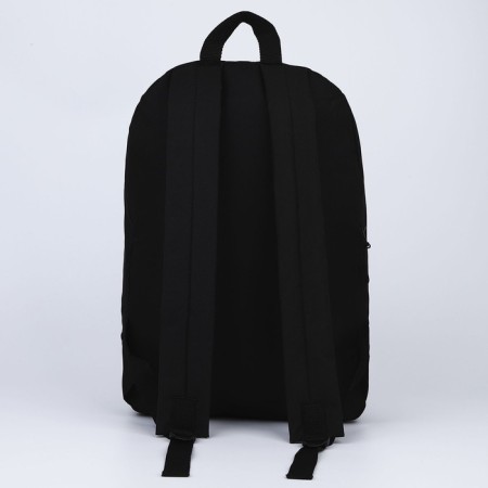 School textile ryukzak "Mountains", 46x30x10 cm, vertical pocket, black color-4