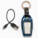 Electronic lighter with clock, compass and lantern, USB, spiral, 7.5 x 2.5 x 2 cm, blue